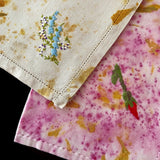 NAPKIN SET (2 pc),  Vintage, Hand-dyed with Cochineal & Marigold