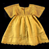 12-18 m, BABY DRESS:  Dyed with marigolds from our very own HOPE Garden